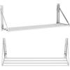 Royal Catering Mensola a muro pieghevole inox 100x30 cm max 40 kg