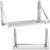Royal Catering Mensola a muro pieghevole inox 80x30 cm max 40 kg