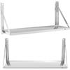 Royal Catering Mensola a muro pieghevole inox 100x30 cm max 40 kg