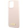 GUESS Cover rigida in silicone con logo MagSafe rosa per iPhone 13 Pro GUHMP13LS