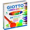Giotto Turbo Color Confezione da 24 Pennarelli - Punta Fine 2,8 mm. - Inchiostro