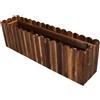 Vaso da fiori in legno Scatola di legno Organizzatore rettangolare per esterni,
