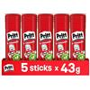 Colla Stick 5 x 43 gr Colla per Bambini Sicura e Affidabile Adesivo per