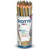 Giotto 518000 - Mega Maxi Pastelloni Oro e Argento Barattolo da 24 Pezzi