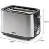 DOMO DO966T - Tostapane inox 2 fette con scaldapanini integrato