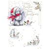 Me To You - Biglietto di Natale Tatty Teddy con cappello di Babbo Natale, collezione ufficiale To The Best Brother, 12,7 x 17,8 cm