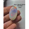 Senza marchio Cabochon opale di fuoco etiope naturale 40 ct, pietra preziosa opale multifuo...