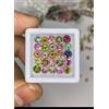 Senza marchio Pietra Preziosa Tormalina Colore Arcobaleno Naturale Sfaccettata 4x4mm Tonda ...