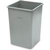 Winco PTCS-35G Pattumiera quadrata, 35 galloni, grigio