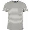 GANT T-Shirt Uomo Placed Breton Stripe Cotone 2XL Grigio Melange Manica Corta