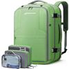 Maelstrom Zaino da viaggio unisex di grande capacità, 50 l, confezione da 1, Verde, 40L US, Zaino impermeabile per bagagli con borsa per scarpe nascosta