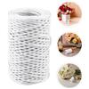 2 Rolls Filo Di Ferro Bianco Per Fioristi Spago Orto Coperto Carta Forniture