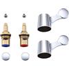 KES 2 Pcs Vitoni in Ceramica Con Coppia di Metallo Leva Teste Valvole per R