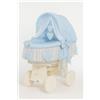 My Sweet Baby Culla in vimini Amelia con cappottina pieghevole - Biancheria da letto bianca e