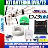 B_KIT KIT ANTENNA TV DIGITALE TERRESTRE PER 2 PRESE TV PER VILLETTA O CASA SINGOLA