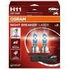 OSRAM NIGHT BREAKER LASER H11 12V 55W PGJ19-2 64211NL-2HB Headlight Bulbs Twin
