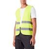 HTC Equipements 321810 Gilet di sicurezza alta visibilità, Giallo, XL