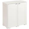 MA MAISON Armadio Basso in Plastica da Esterno 79x43x85,5 cm con 2 Ripiani