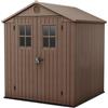 Keter Casetta da Giardino Darwin 6x6 Finitura Effetto Legno Colore Marrone 3,3