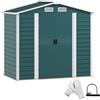 Outsunny Casetta da Giardino Lamiera d'Acciaio 213x120x194 cm Verde 2.36 m² 4