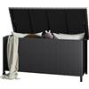 Grand patio Contenitore Box 480 L in Resina Baule da Giardino con Rotelle