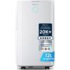 Pro Breeze OmniDry Deumidificatore 12L/giorno con serbatoio d'acqua da 2L