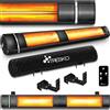 TRESKO Stufa a Infrarossi 3000W con Telecomando Riscaldatore Elettrico Patio con