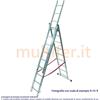 FACAL SCALA A SFILO FACAL EURO STILO 3 RAMPE IN ALLUMINIO made in Italy misure varie