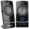 VulTech SP-330 Casse Acustiche 2.0 Autoalimentate USB 2.0, 3W RMS, Nero
