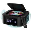 KLIM Boombox E1 Lettore CD Stereo Bass Boost con Subwoofer FM Radio e USB Bluetooth