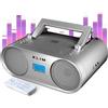 KLIM Boombox B4 Lettore CD Stereo Bluetooth AUX AM FM Radio con e USB Filo o Wireless