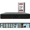 RVT KIT Dvr 8 Canali HDMI HD 2000GB 2 TERA AHD NVR iPhone Android P2P OFFERTA 2 MPX