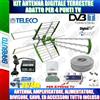TELECO KIT ANTENNA TV DIGITALE TERRESTRE PER 4 PRESE TV PER VILLETTA O CASA SINGOLA