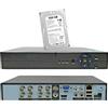 RVT KIT Dvr 8 Canali H264 HDMI CON HARD DISK DA 500GB AHD HIBRYD iPhone Android P2P