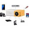 Negozio Matto Mini proiettore portatile casa led full hd 1080p AV/USB/TFT zoom + telecomando
