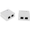 2x Cat6 Doppi Porte Doppie Superficie Superficie BOX BOX FACK PLATEWBOX Combo