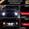 ELT CONVERSIONE LUCI DIURNE LED + LED TARGA CANBUS 6000k JEEP RENEGADE prima del2009