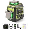 LASGOO 3DX-C Livella Laser Verde con Schermo LCD, Telecomando &
