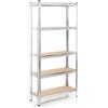 Wiltec Scaffale per carichi pesanti zincato 180x90x30cm 875kg Sistema a incastro