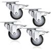 Voluker 4 Pcs 75mm Ruote per mobili Rotelle Girevoli con freno Portata 400 kg