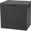 Keter Baule da Giardino City Box Grigio Scuro Ideale per Cuscini e Giochi
