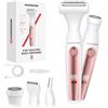 MAXGROOM 4 In 1 Rasoio Elettrico Donna Depilatore Corpo Donna(Bianco)