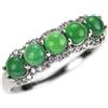 Nessuno Nuovissimo anello con diamanti in giada Pt900 1,11 ct D0,15 ct [ESCORE] spedi...