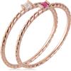 Morellato Doppio Anello Donna MORELLATO 1930 Argento 925% Rosè 3 Misure 12 14 16