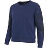 Frankie Morello RICA Felpa Donna In Cotone 100% Blu Marina Maniche Lunghe S