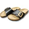 BIRKENSTOCK Sandali da donna Birkenstock Catalina nero ciabatte in Birko Flor taglia 41