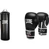LEONE 1947 - Sacco Allenamento Made In Italy, Nero, 30 Kg - Esclusiva Amazon & Flash Guantoni, Nero, 10 Oz