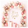 EDIESI, Palloncini Oro Rosa, 52 Pz + 2 Nastri, Decorazioni Compleanno, Matrimonio, Addio al Nubilato, Palloncini Beige, Laurea, 30 Anni Donna, 40 Anni
