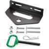 HOWBOW Gancio di traino a rotazione zero con perno di traino, 6 mm di spessore, in acciaio resistente, universale, kit di traino per tosaerba con perno, versatile slot per catena robusto gancio incluso