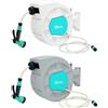 Outsunny Avvolgitubo Automatico a Parete e Portatile 25+2 m con Blocco e 7 Getti